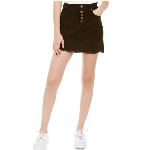 INDIGO REIN Navy Blue Corduroy Skirt - Picture 1 of 12